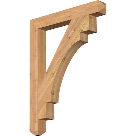 Ekena Millwork Merced Craftsman Smooth Bracket, Western Red Cedar, 3 1/2"W x 28"D x 36"H BKT04X28X36MRC04SWR